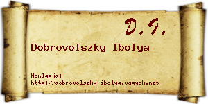 Dobrovolszky Ibolya névjegykártya